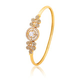 Sparkling Elegance Radiant Bloom Gold CZ Bracelet