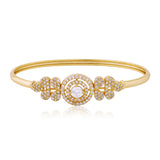 Sparkling Elegance Radiant Bloom Gold CZ Bracelet