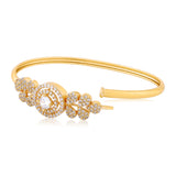 Sparkling Elegance Radiant Bloom Gold CZ Bracelet