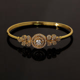 Sparkling Elegance Radiant Bloom Gold CZ Bracelet