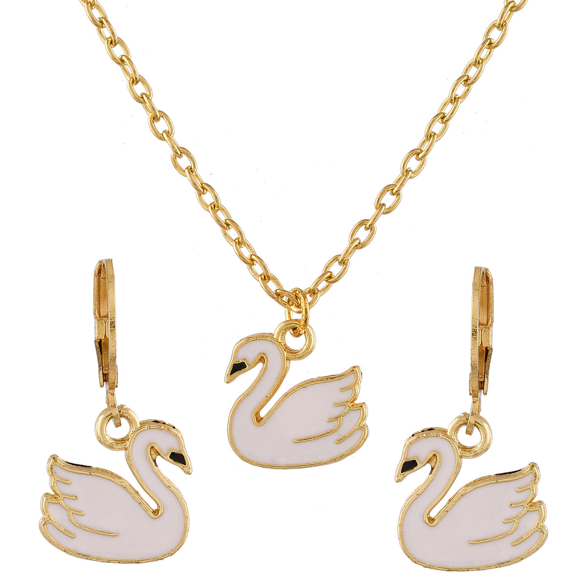 Buy GIVA Sterling Silver Rose Gold Graceful Swan Pendant With Link Chain  Womens and Girls online
