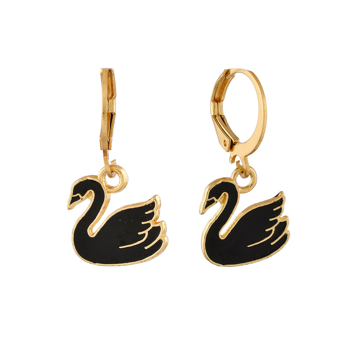 Mystical Black Swan Pendant Set
