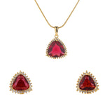 Sparkling Elegance Ruby Glow Pendant Set