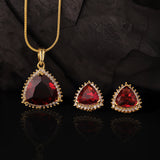 Sparkling Elegance Ruby Glow Pendant Set