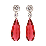 Sparkling Elegance Pink CZ Danglers