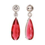 Sparkling Elegance Pink CZ Danglers