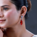 Sparkling Elegance Pink CZ Danglers