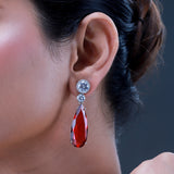 Sparkling Elegance Pink CZ Danglers