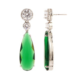 Sparkling Elegance Green CZ Danglers