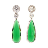 Sparkling Elegance Green CZ Danglers