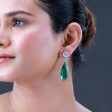 Sparkling Elegance Green CZ Danglers