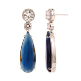 Sparkling Elegance Blue CZ Danglers