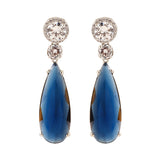 Sparkling Elegance Blue CZ Danglers