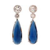 Sparkling Elegance Blue CZ Danglers