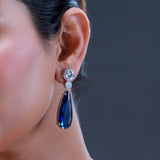 Sparkling Elegance Blue CZ Danglers