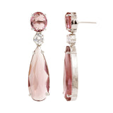 Sparkling Elegance Light Pink CZ Danglers