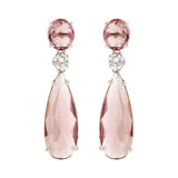 Sparkling Elegance Light Pink CZ Danglers