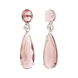 Sparkling Elegance Light Pink CZ Danglers