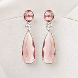 Sparkling Elegance Light Pink CZ Danglers