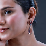 Sparkling Elegance Light Pink CZ Danglers