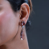 Sparkling Elegance Light Pink CZ Danglers