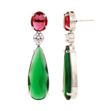 Sparkling Elegance Dual-Tone CZ Danglers