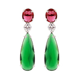 Sparkling Elegance Dual-Tone CZ Danglers