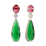Sparkling Elegance Dual-Tone CZ Danglers