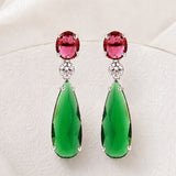 Sparkling Elegance Dual-Tone CZ Danglers
