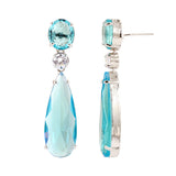 Sparkling Elegance Sky Blue CZ Danglers
