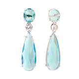 Sparkling Elegance Sky Blue CZ Danglers