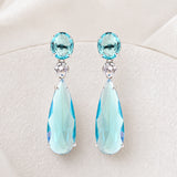 Sparkling Elegance Sky Blue CZ Danglers
