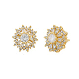 Sparkling Elegance Radiant Blossom American Diamond Studs Earrings