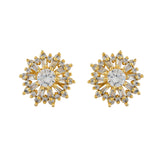 Sparkling Elegance Radiant Blossom American Diamond Studs Earrings