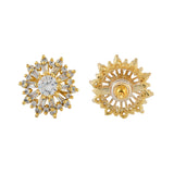 Sparkling Elegance Radiant Blossom American Diamond Studs Earrings