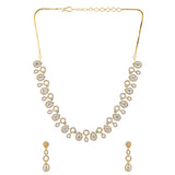 Gold Elegance Celestia Halo Cz Necklace Set