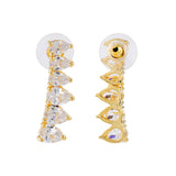 Gold Elegance Sparkling Teardrop Cz Necklace Set