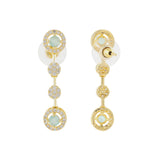 Gold Elegance Mint Halo Cz Necklace Set