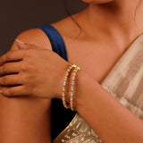 Gold Elegance Aurora Festive CZ Gold Bangles