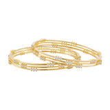 Gold Elegance Aurelia Gold Crystal Strand Bangles