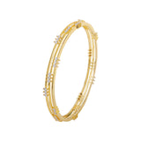 Gold Elegance Aurelia Gold Crystal Strand Bangles