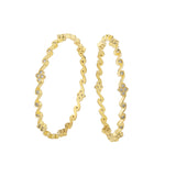 Gold Elegance Golden Grace CZ Gold Bangles