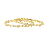 Gold Elegance Golden Grace CZ Gold Bangles