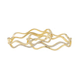 Gold Elegance Twilight Shimmer CZ Gold Bangles