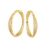Gold Elegance Nayara Spark CZ Gold Bangles