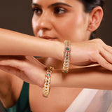 Gold Elegance Zareen Kundan Bangles