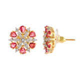 Gold Elegance Rosette Lumiere Stud Earrings