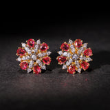 Gold Elegance Rosette Lumiere Stud Earrings