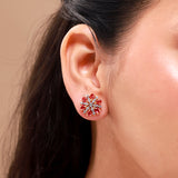 Gold Elegance Rosette Lumiere Stud Earrings