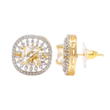 Gold Elegance Zivara CZ Stud Earrings